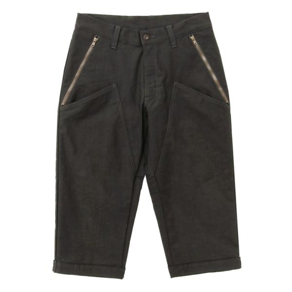 【即納】【SALE】【現品特価】カペルミュール コットン混 裾ベルト付クロップドパンツ ダークオリーブ 20230817