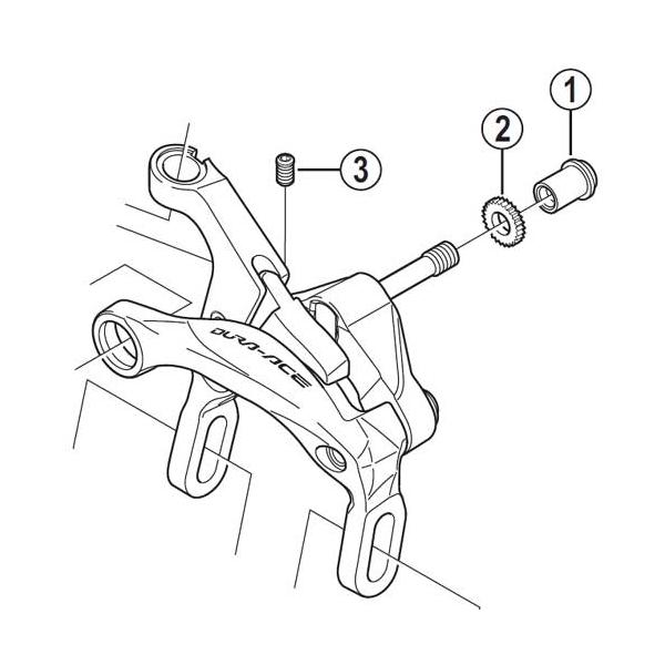 [1]取付ナット(前後用/10.5mm) 【自転車】【ロードレーサー用】【DURA-ACE】【BR9000用スモールパーツ】
