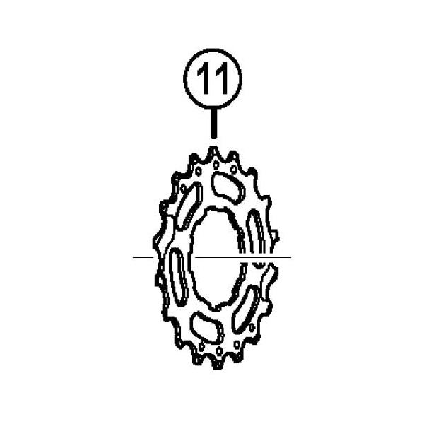 [11]18Tギア 11-32T用 【自転車】【ロードレーサー用】【ULTEGRA】【CS6800用スモールパーツ】 2351SH