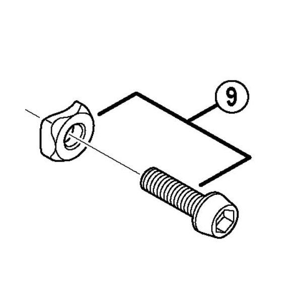 9]取付ボルト(M5×15)＆取付座金 【自転車】【ロードレーサー用】【DURA 