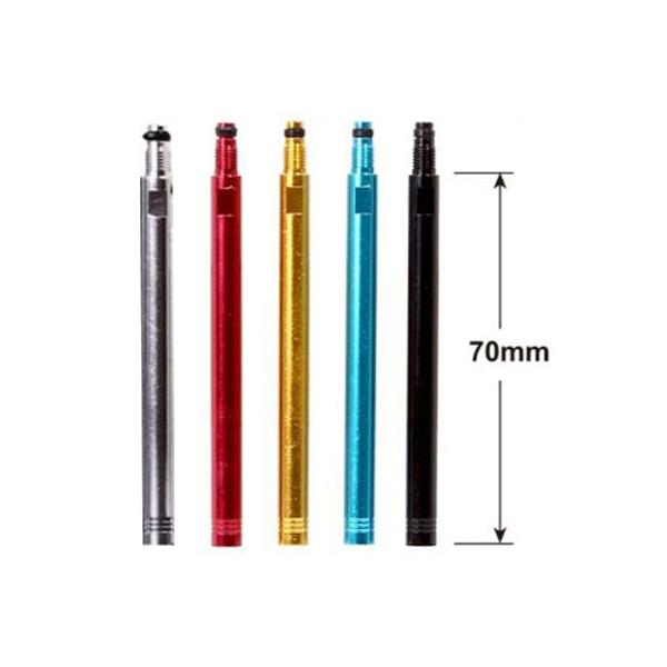 ※沖縄県への発送に送料無料は適用されません。購入金額に関わらず通常送料に別途加算されます。中継ぎ タイプ(アルミ) バルブエクステンダー ※バルブ長はねじ部分を含みません  ※写真のシーリングテープは付属しておりません。 もし、空気が漏れる...