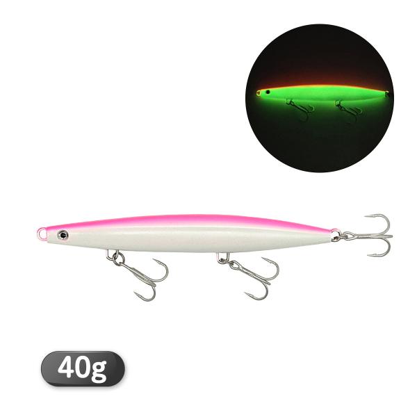 オルルド釣具 シンキングペンシル 13.5cm 40g ピンクグロー ロング