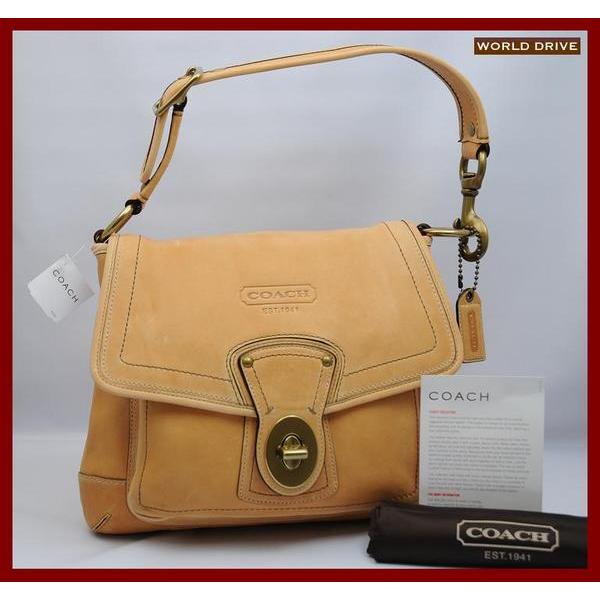 COACH 本物保証☆コーチ☆レガシーレザーフラップ#10327 キャメル  