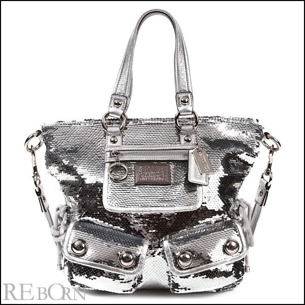 COACH POPPY コーチポピー メタリックレザー スポットライト