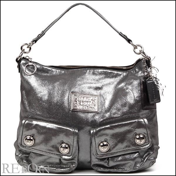 Coach Tabby Shoulder Metallic Silver Coach Purse 楽天市場