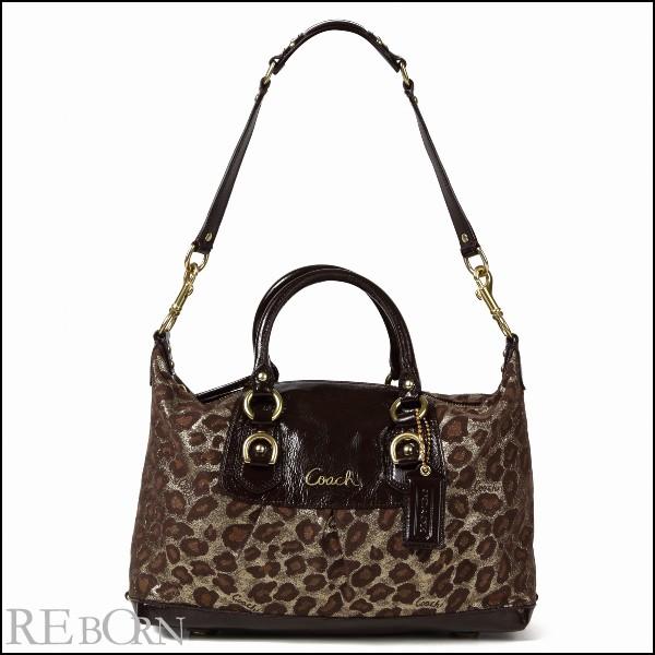 コーチ レオパード 2wayショルダーバッグ F15520