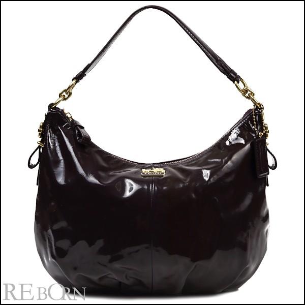 COACH コーチ ショルダーバッグ 15953 パテントレザー ダークパープル 