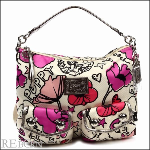 COACH コーチバッグ アウトレット POPPY ポピー ペタル プリント 2WAY
