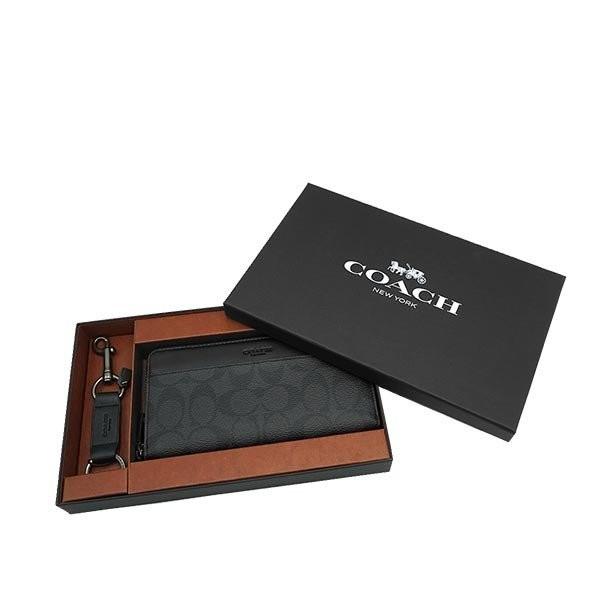 COACH コーチ メンズ 長財布 キーリング セット F41345 N3A 新品  