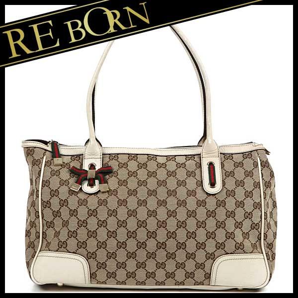グッチGUCCI バッグ リボン トート バッグ GG柄/プリンシー 177052 