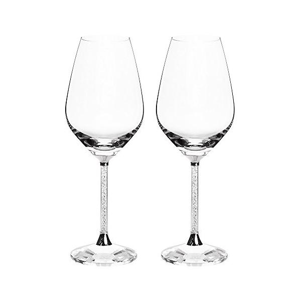 スワロフスキー『CRYSTALLINE ワイングラス（2脚セット）』