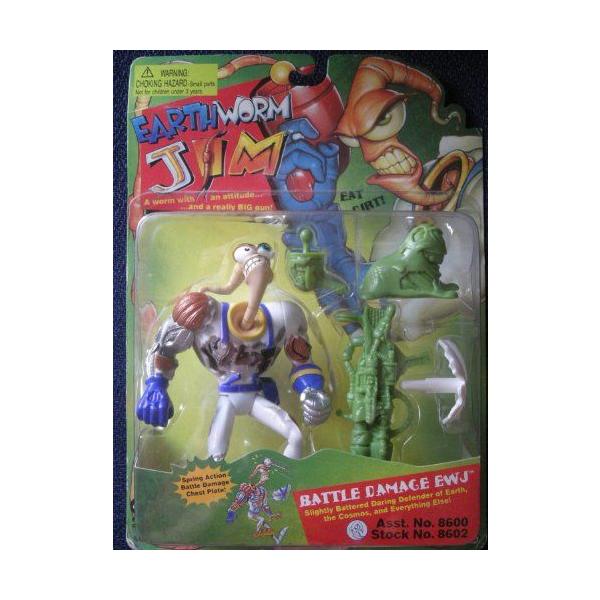 Earthworm Jim - Battle Damage EWJ フィギュア 人形 おもちゃ