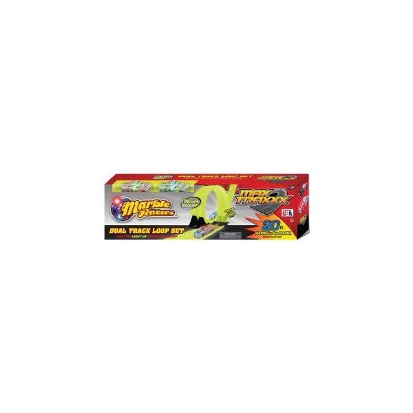 Skullduggery Krazy Kars MaxTraxxx - 20 Foot Glow in the Dark Mega Loop with Two Marble Racers ミニ