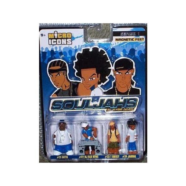 Souljahs アクションフィギュアs Blister Pack 2 (#21 Fatts, #22 DJ Bad News, #23 T Queezy and #24 Ja