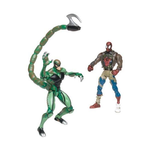 Spider-Man スパイダーマン Classics Scorpion vs Battle Ravaged Spider-Man フィギュア ダイキャスト