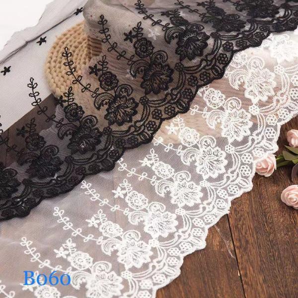 ブレード DIY 花柄 綿レース 手芸用 縁飾り パイピングテープ チュールレース 手作り 生地 ハンドメイド 4m B060