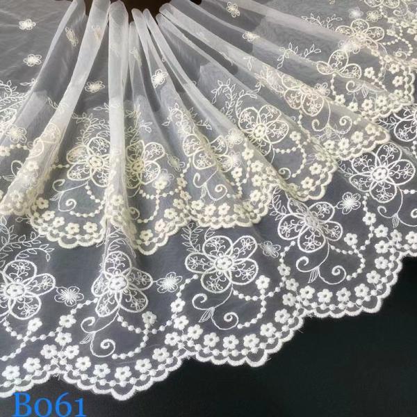 ブレード DIY 花柄 綿レース 手芸用 縁飾り パイピングテープ チュールレース 手作り 生地 ハンドメイド 4m B061