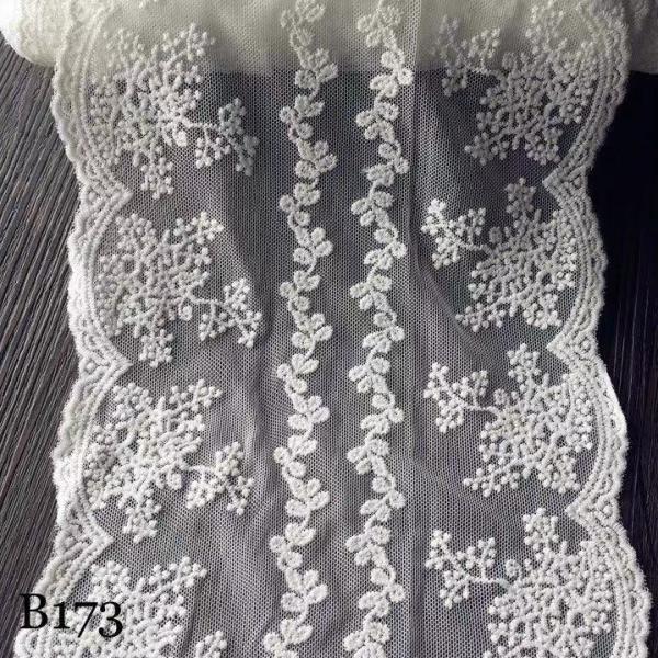チュールレース DIY 手芸用 縁飾り パイピングテープ レース 花柄 手作り 生地 ハンドメイド 単位2m B173