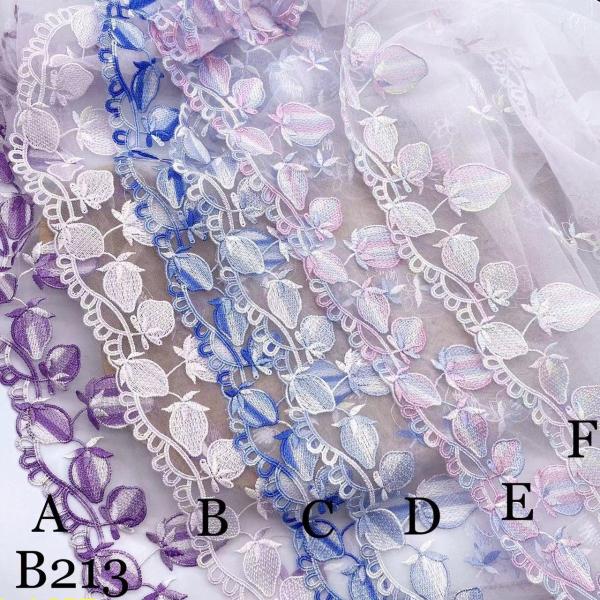 チュールレース DIY 手芸用 縁飾り パイピングテープ レース イチゴ柄 手作り 生地 ハンドメイド 単位2m B213