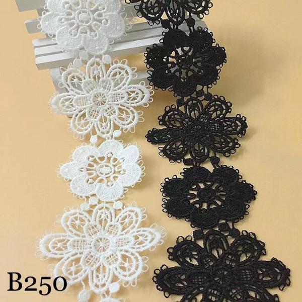モチーフ レース 花柄 ハンドメイド 手芸 手作り ウェディングドレスパーツ　単位２m B250