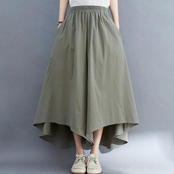 ワイドパンツ レディース ガウチョパンツ 夏 スカーチョ ワイドパンツ レディース ガウチョ パンツ 七分丈 ウエストゴム 春秋 キュロット LPFA030(4色L-4XL)