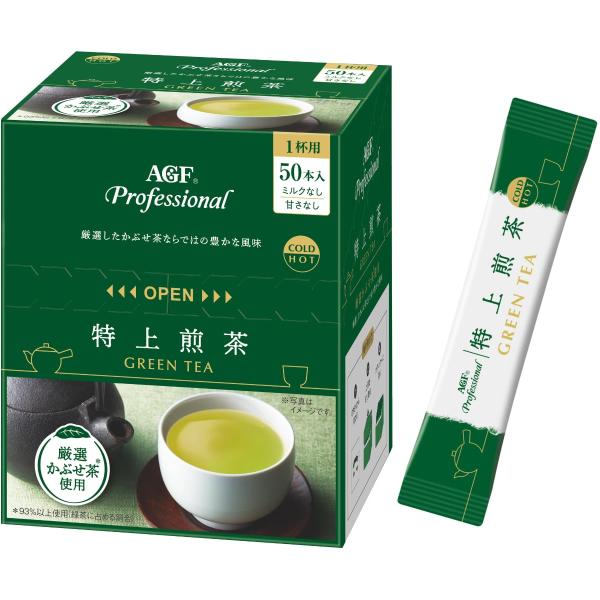 他サイト： AGF プロフェッショナル 特上煎茶1杯用 50本 スティック お茶 ティーバッグ不要の商品画像