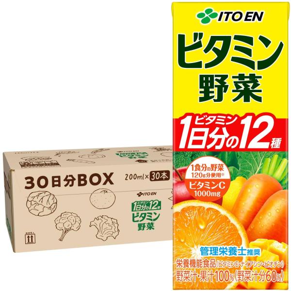 他サイト： Amazon.co.jp限定伊藤園 ビタミン野菜 30日分BOX (紙パック) 200ml×30本の商品画像