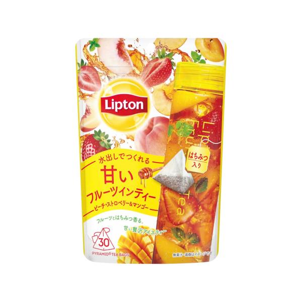 他サイト： Amazon.co.jp限定 リプトン フルーツインティー ピーチ・ストロベリー＆マンゴー ティーバッグ 30袋の商品画像