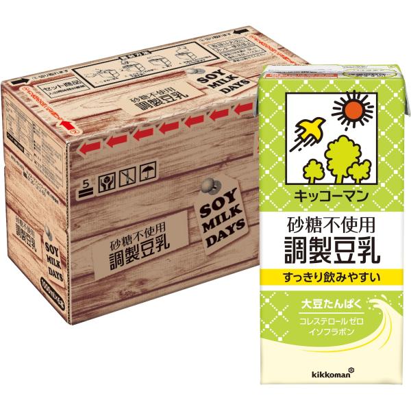 他サイト： Amazon.co.jp限定キッコーマン 砂糖不使用調製豆乳 SOYMILK DAYS 1000ml×6本の商品画像