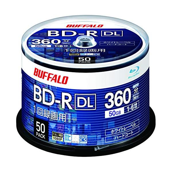 他サイト： バッファロー ブルーレイディスク BD-R DL 1回録画用 50GB 50枚 スピンドル 片面2層 1-6倍の商品画像