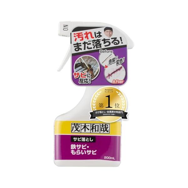 他サイト： 茂木和哉 「 サビ落とし 」 200ml 低臭タイプ (鉄サビ、もらいサビに反応し、浮かせて落とす )の商品画像