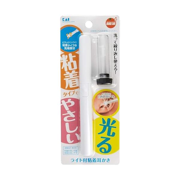 オレンジケアプロダクツ ライト付粘着耳かき 本体 1個