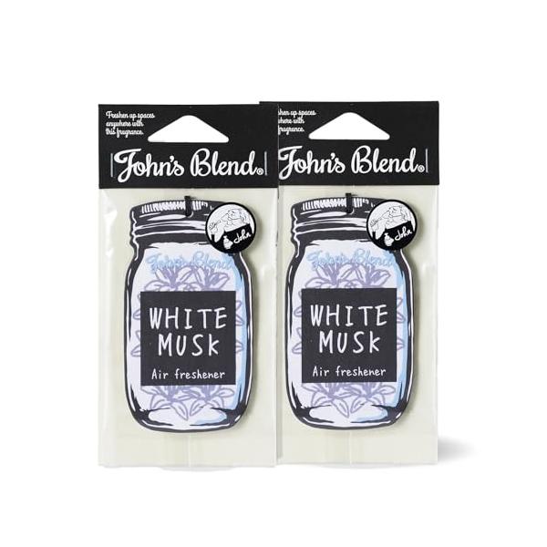 他サイト： John's Blend(ジョンズブレンド) ルームフレグランス エアーフレッシュナー ペーパー ホワイトムスク 2枚セット 吊り下げ OAの商品画像