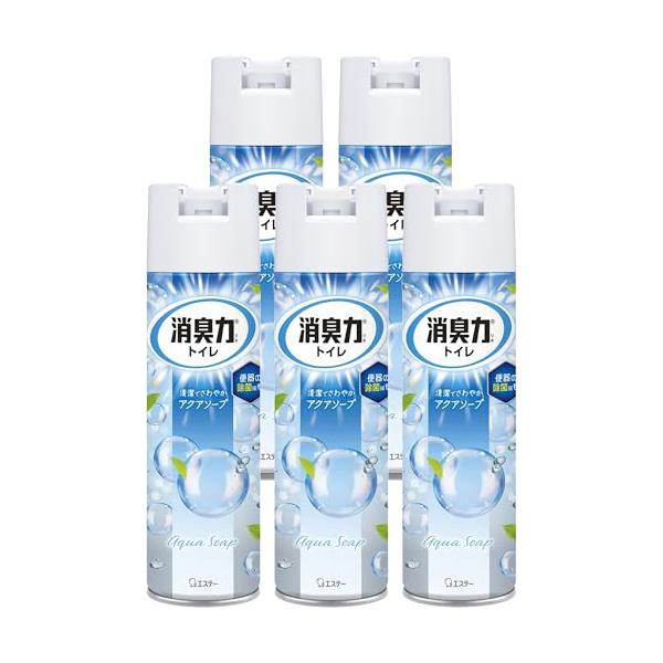 他サイト： 消臭力 まとめ買い トイレ用 スプレー アクアソープ 365mL×5個 トイレ 消臭スプレー 消臭剤 消臭 芳香剤の商品画像