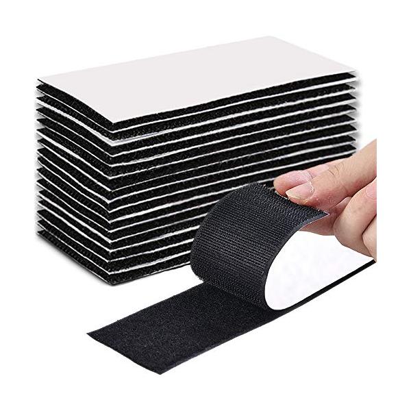BESTU ベルクロ 両面テープ 5×10cm 面ファスナー パワフルピタクロ 超強力 防水 耐熱 面ファスナー 両面テープ付 車用 DIY