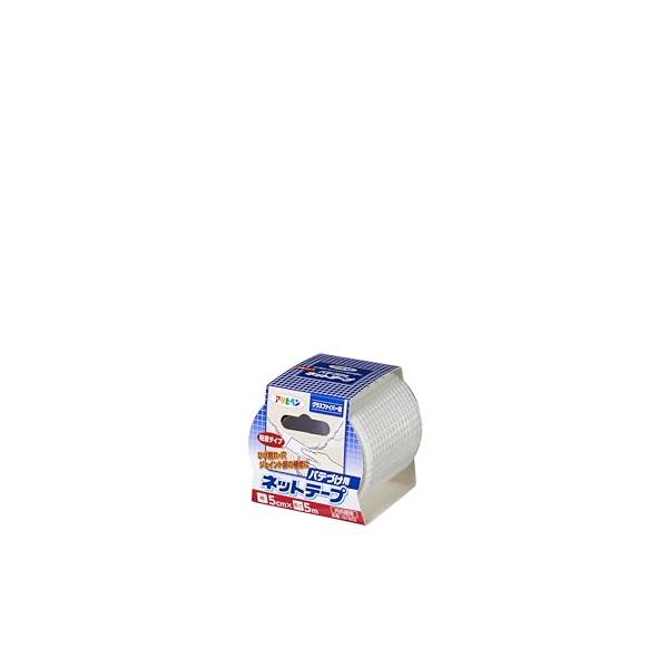 アサヒペン 壁穴補修 粘着タイプ パテづけ用ネットテープ 幅5cm×長さ5m NT002 補修 亀裂補修 隙間 パテ埋め作業用 メッシュテー
