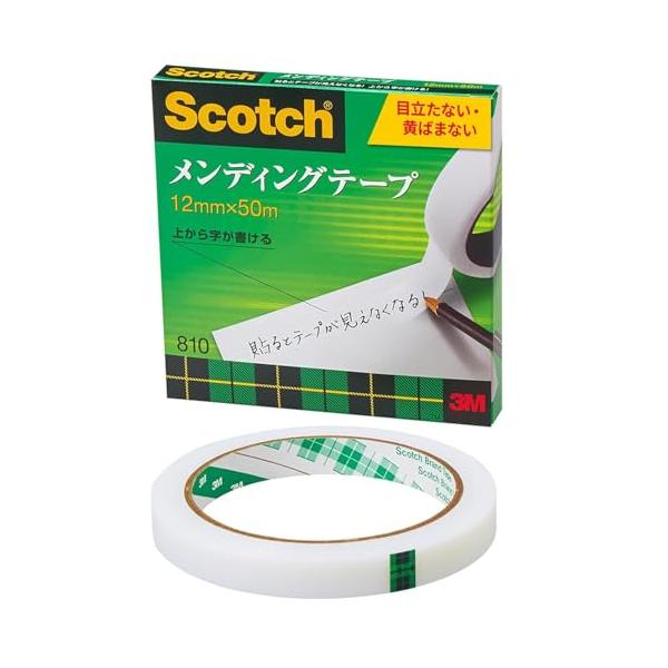 3M スコッチ テープ メンディングテープ 12mm×50m 大巻 810-3-12