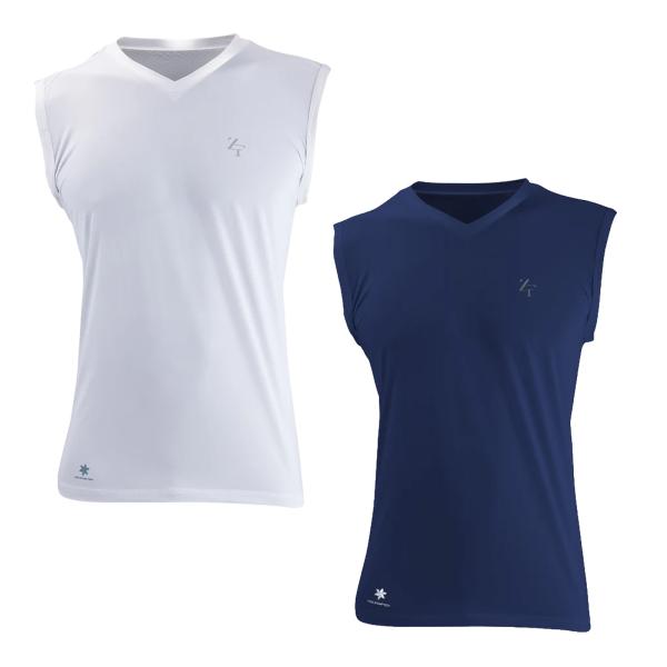 ZEROFIT ゼロフィット アイスメッシュ 男女兼用 ノースリーブ Vネック 【IR】