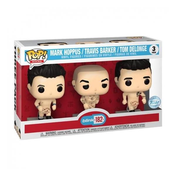 FUNKO POP Rocks マーク・ホッパス、トラヴィス・バーカー&amp;トム・デロンジ ビニールフィギュア 3パック B