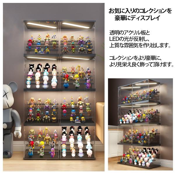5�i �R���N�V�����P�[�X �A�N���� ��32cm �i���� LED ���� �A�N�����P�[�X ���[ �R���N�V�����{�b�N�X �t�B�M���A CB-03BK ���i�摜2