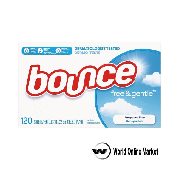 バウンスシート フリー&ジェントル 120シート 乾燥機用柔軟シート 無香料 bounce