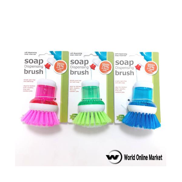 プラスチックで作られたこのシンクブラシは、耐久性のあるナイロンの毛が汚れを簡単にこすり落とします。ボタンを押すだけで、正確な量の洗剤を供給できます。便利で楽しく、片手で操作できます。グリーン、ブルー、ピンクの3色からお選びください。