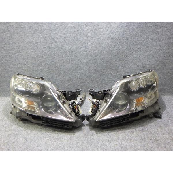 LS600H ハイブリッド ヘッドライト左右 LED UVF45 UVF46 前期 50-96 チ AFS付 3眼 260727038