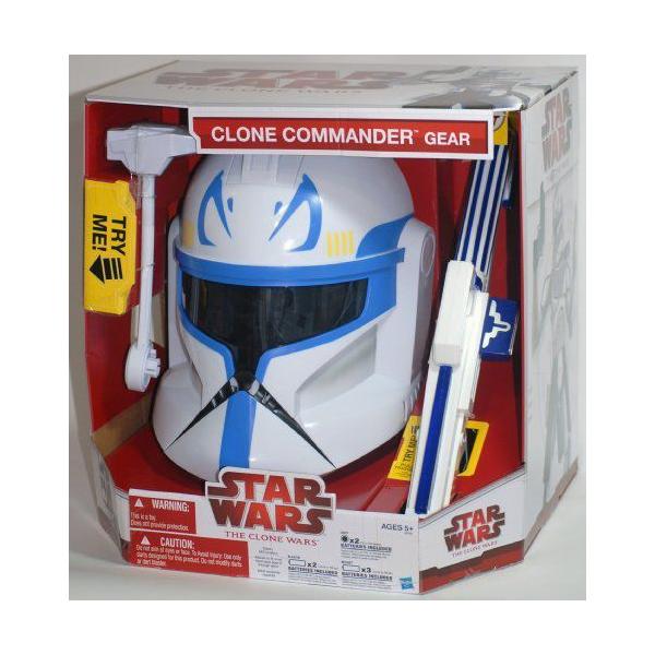 X^[EH[Y The Clone Wars Clone Commander Rex GearC Helmet and Blaster