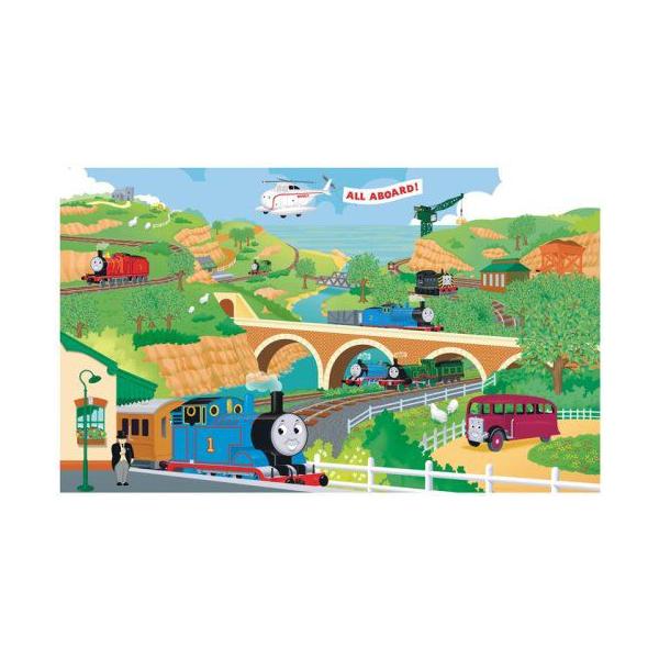 RoomMates YH1418M Thomas(機関車トーマス) the Train Prepasted Chair Rail Mural， 6 by 10-Foot