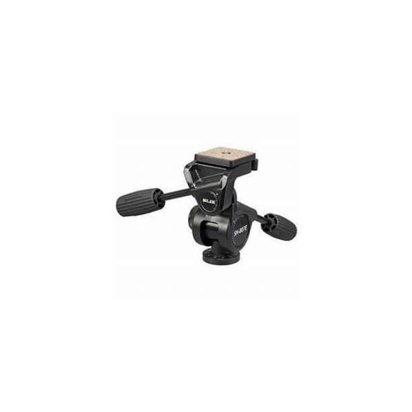 Slik SH-807E Heavy-Duty 3-Way Pan Tripod Head with Quick Release, Capacity: 15 lbs.
