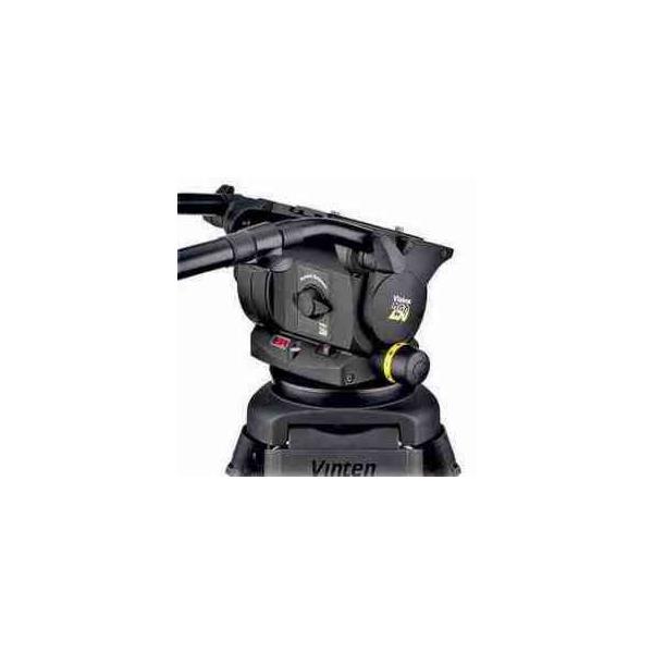 Vinten Vision 250 Pan &amp; Tilt Head, Black with Quickfix / 4-Bolt Flat Base, Supports 73 lbs.