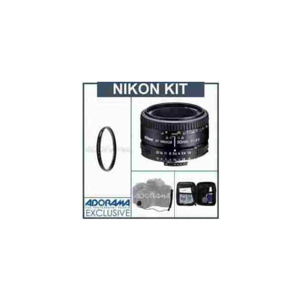 Nikon 50mm f/1.8D AF Nikkor Lens - Nikon U.S.A. Warranty - Accessory Bundle with Tiffen 52mm UV F