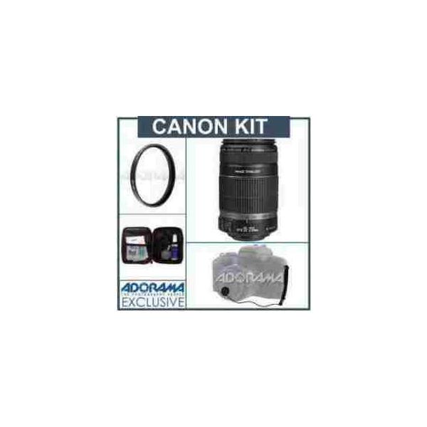 Canon EF-S 55-250mm f/4-5.6 IS Image Stabilizer Lens Kit, USA with Pro Optic 58mm MC UV Filter, L