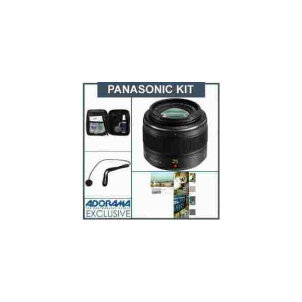 Panasonic 25mm f/1.4 Leica DG Summilux Aspherical Lens for Micro 4/3 System - Bundle - with Tiffe